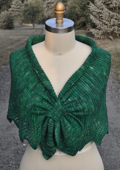 Helping our users. Key-Hole Knit Shawl.