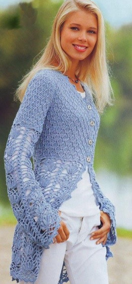 Long Blue Cardigan Long Blue Cardigan