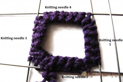 Purple Knit Mittens