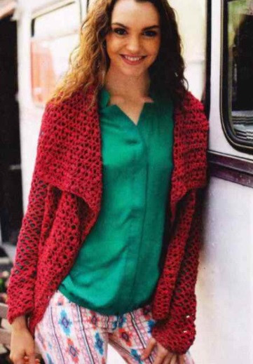 ​Red Crochet Jacket
