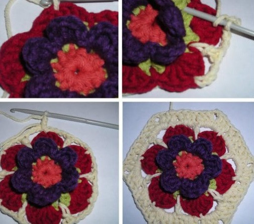 Helping our users. ​Crochet Hexagon Flowers Blanket.