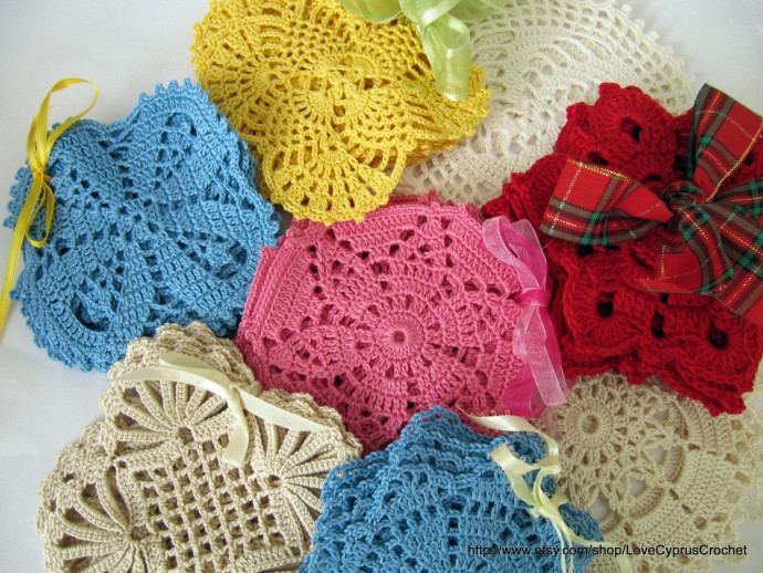 Inspiration. Crochet Coasters.