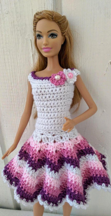 Inspiration. Crochet Doll's Dresses.