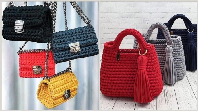 Inspiration. Knit and Crochet Bags.