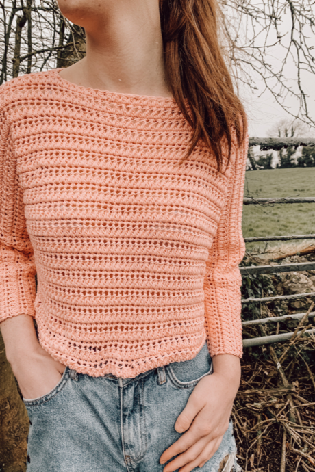 ​Crochet Peachy Pullover
