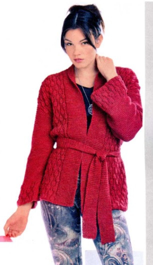 ​Knit Red Cardigan