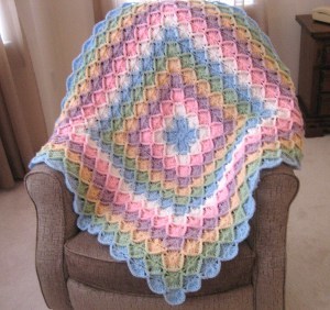 Helping Kathe. ​Bavarian Rainbow Baby Afghan