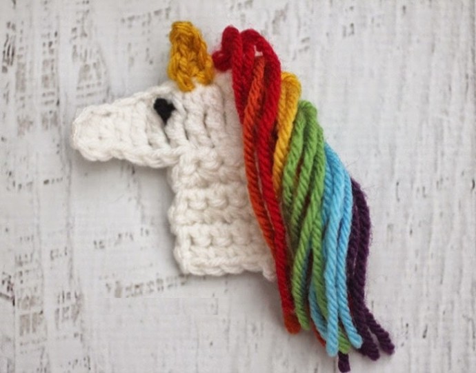 Helping our users. Crochet Unicorn Applique.