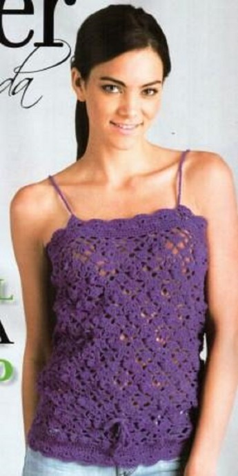 ​Purple Crochet Top