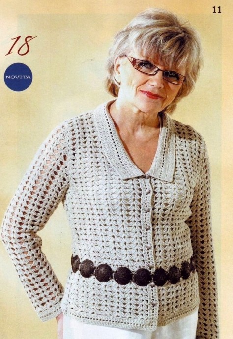 ​Elegant Crochet Jacket