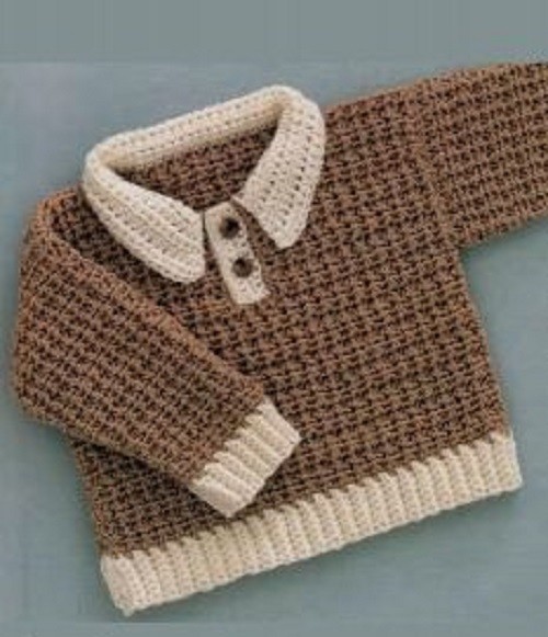 Helping our users. ​Crochet Pullover for Baby Boy.