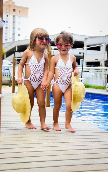 Inspiration. Crochet Baby Swimsuits.