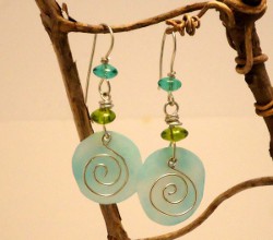 ​Faux Sea Glass Earrings