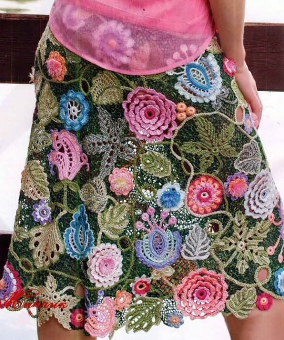 ​Garden Flowers Crochet Skirt