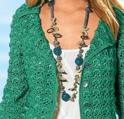 Emerald Crochet Jacket
