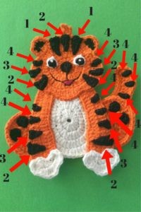 Helping our users. ​Crochet Tiger Applique.
