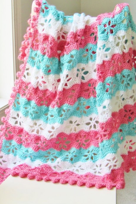Helping our users. Crochet Blanket with Flowered Pattern. Helping our users. Crochet Blanket with Flowered Pattern.
