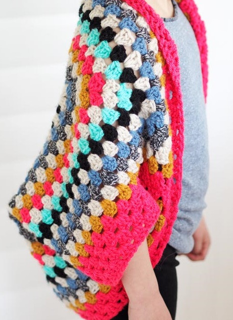 Helping our users. ​Crochet Granny Square Shrug.