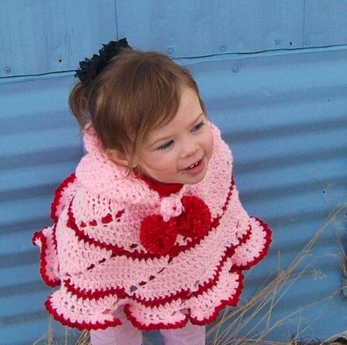 Inspiration. Crochet Baby Poncho.