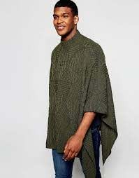 Inspiration. Men's Knit Poncho.