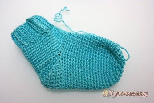 Child's Green Grass Crochet Socks