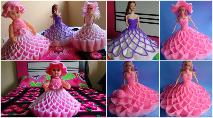 Inspiration. Crochet Doll's Dresses.