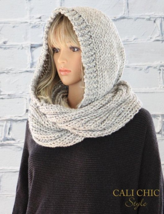 Inspiration. Crochet Hooded Scarves.