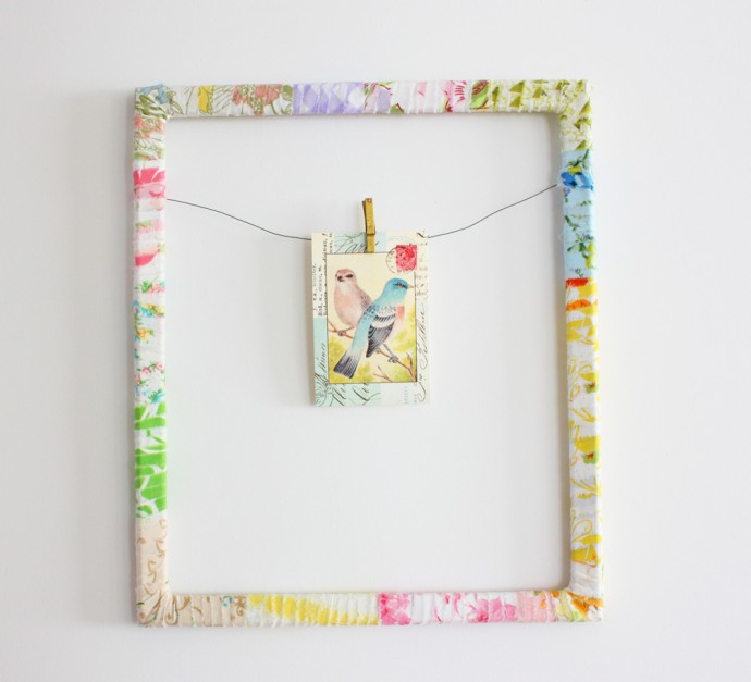 Creative DIY Picture Frame Customization Using Cotton Fabric Strips Creative DIY Picture Frame Customization Using Cotton Fabric Strips