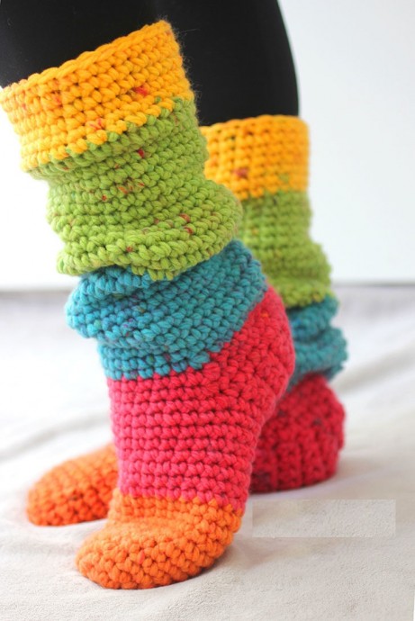 ​Helping our users. Crochet Bulky Slipper Socks.