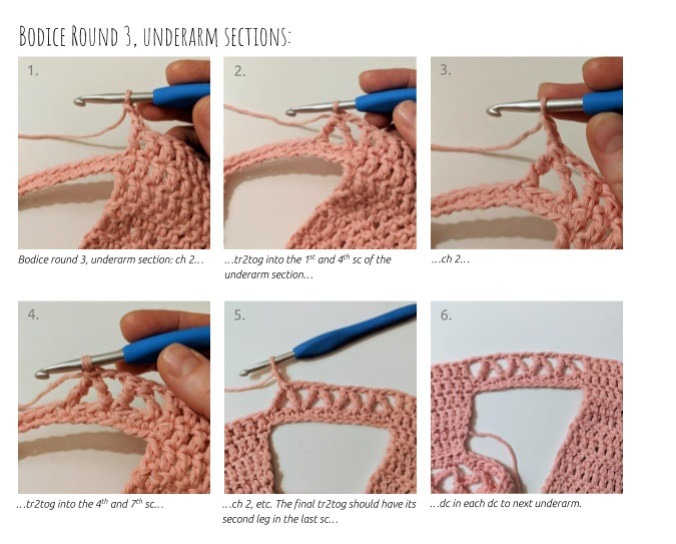 Helping our users. ​Crochet Top with Net Sides.