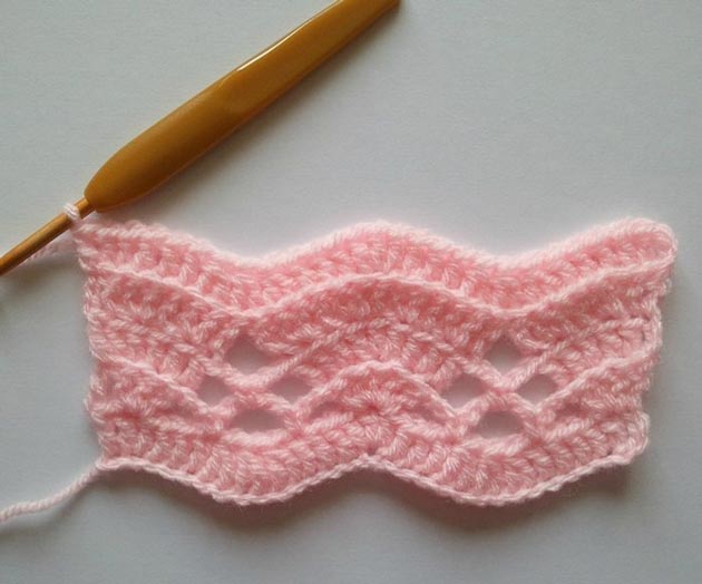 Nice and Elegant Crochet Waves Stitch Pattern