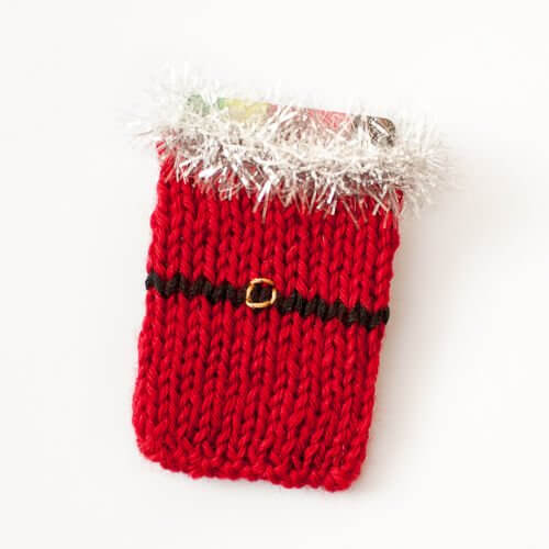 ​Santa Knit Gift Card Holder Pattern