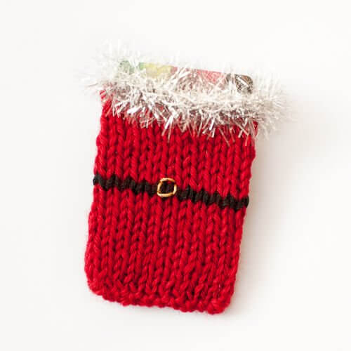 Santa Knit Gift Card Holder Pattern Santa Knit Gift Card Holder Pattern