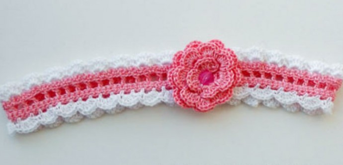 ​Crochet Headband for Baby Girl