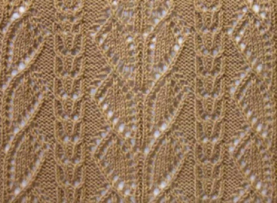 ​Fancy Knit Stitch with Leaves Elements