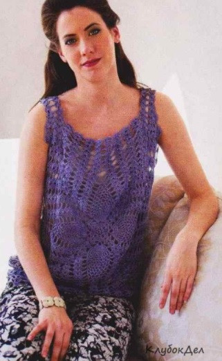 ​Violet Crochet Blouse