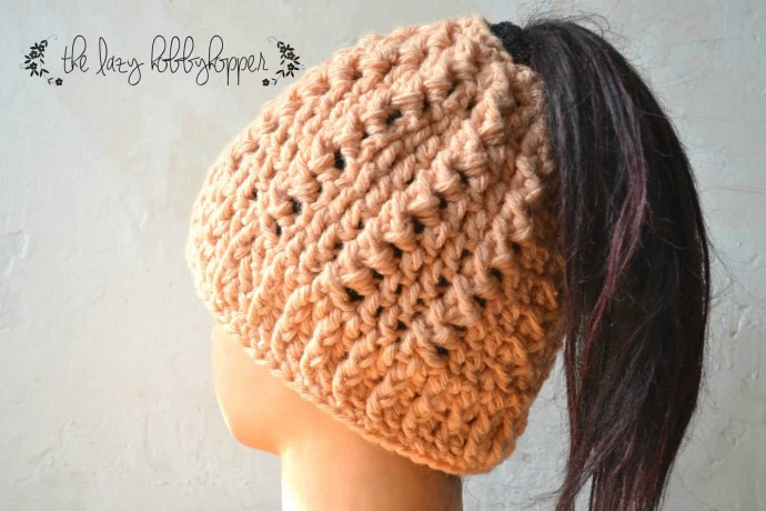 Inspiration. Crochet Ponytail Hats.