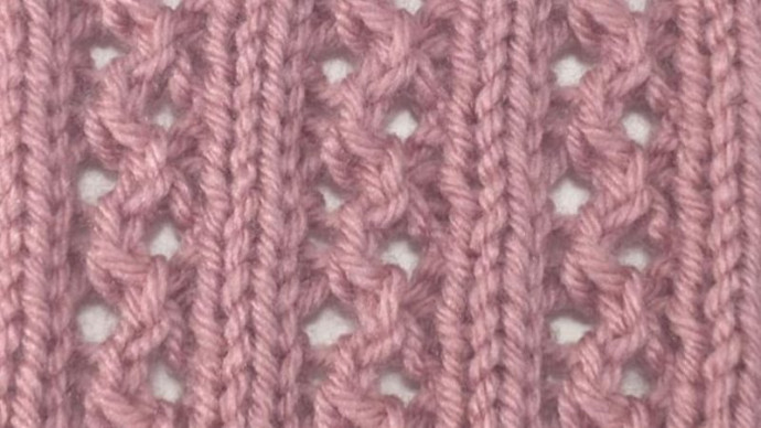 ​Knit Double Lace Rib Pattern