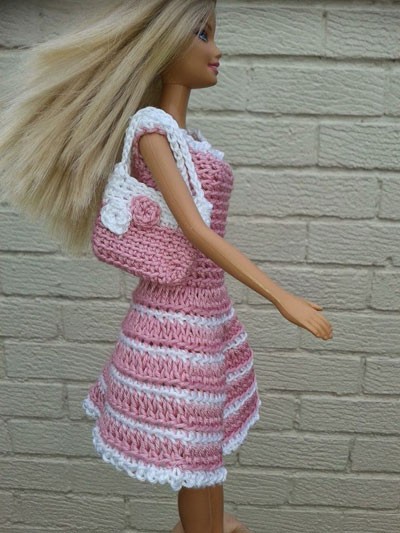 Helping our users. ​Barbie Doll Crochet Dress with Bag.