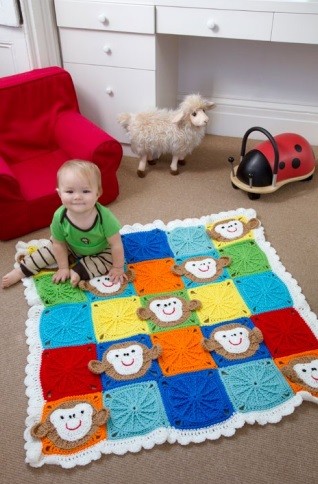 Helping our users. ​Crochet Monkey Blanket.