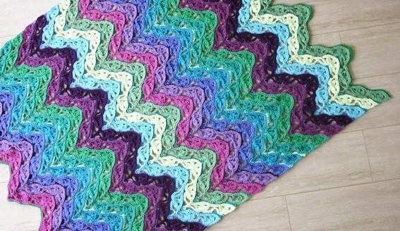 Helping our users. Multicolored Crochet Afghan.