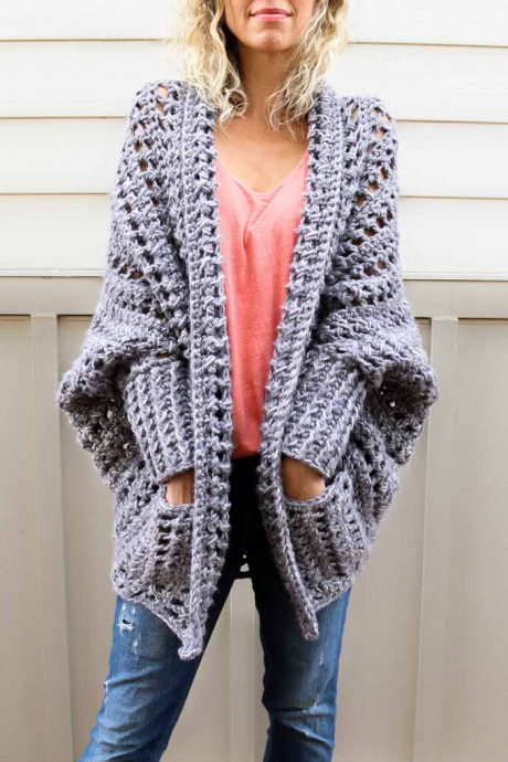 Oversize Crochet Cardigan