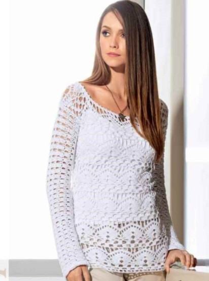 Complete Guide to Crochet Pullover with Lace and Relief Patterns Complete Guide to Crochet Pullover with Lace and Relief Patterns