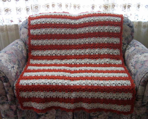 ​Coral Reef Shell Stitch Crochet Afghan