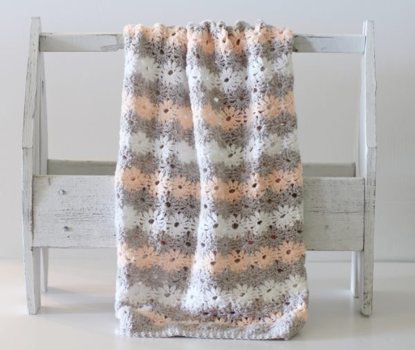 Crochet Baby Blanket with Flowers