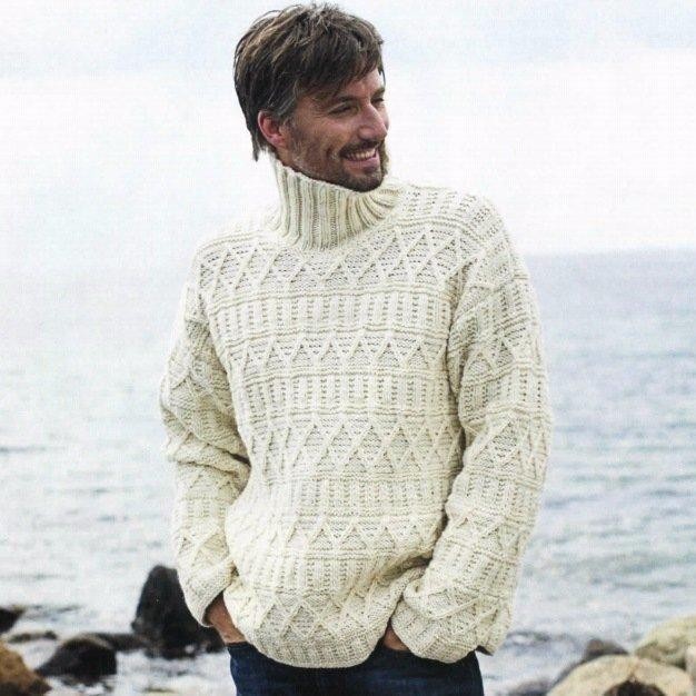 Cozy Men's White Sweater