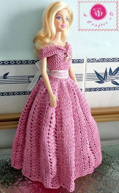 Inspiration. Crochet Doll's Dresses.