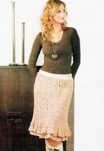 ​Crochet Beige Skirt