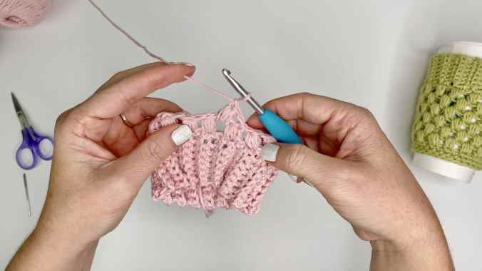 Complete Guide to Crocheting a Dust Pink Cup Cozy Using Puff Stitches Complete Guide to Crocheting a Dust Pink Cup Cozy Using Puff Stitches