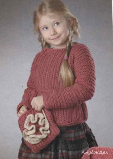 ​Crimson Crochet Pullover for Girl